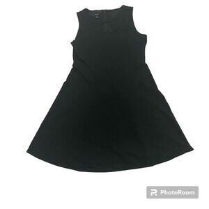 Alyx Sleeveless Fit and Flare Dress with Cut outs in Front - Black - Size 16